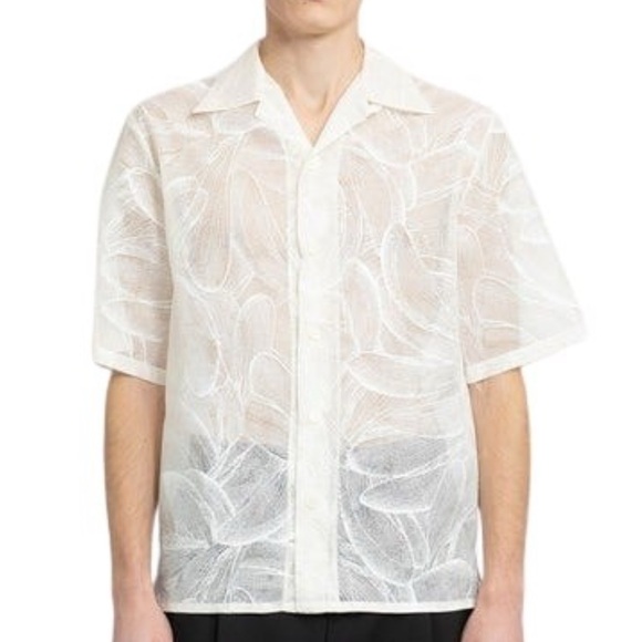 Alexander McQueen Men's White Patterned Shirt - Picture 1 of 15